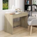 vidaXL Skrivebord sonoma eik 101x50x76,5 cm sponplate