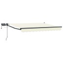  Manuell utvidbar markise med LED lamper 3,5 x 2 m