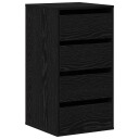 Hjørneskuffeskap Svart Eik 40x41x76 cm Konstruert Tre
