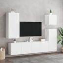 vidaXL Veggmonterte TV-benker 2 stk hvit 80x30x41 cm 8721012255371