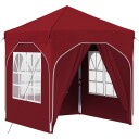  Pop up Festtelt 192 x 192 x 245 cm Burgunder