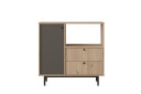 Donae Kommode 88 cm   Eik/Antrasitt