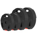 Sett med 4 manualvekter 2 x 2,5 kg/5kg vekter vektplatesett vektskiver for 2,5 cm hantelstang Ø 25/30 mm boring svart