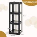 360 graders roterende bokhylle med 3 nivåer – plassbesparende hjørnedesign
