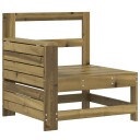  Hagesofa med armlene og sidebord impregnert furu 844882