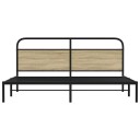  Sengeramme i metall uten madrass sonoma eik 193x203 cm 8721158549181