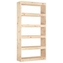 vidaXL Bokhylle/romdeler 80x30x167,4 cm heltre furu