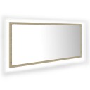 vidaXL LED Baderomsspeil 100x8,5x37 cm sponplate sonoma eik
