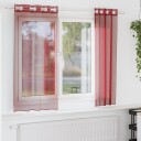  Voilegardiner med grommets 2 stk vinrød 8721158551726