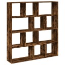  Bokhylle røkt eik 132x29x141,5 cm konstruert tre