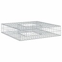 vidaXL Gabion hevet seng 100 x 100 x 20 cm Galvanisert Stål sølv