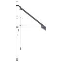 vidaXL Manuell uttrekkbar markise 350 cm blå og hvite striper
