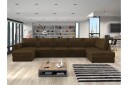 Taberk Sofa med Sjeselong og Divan 5 seter   Brun