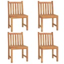 vidaXL Hagespisegruppe 5 deler heltre teak