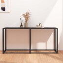 vidaXL Konsollbord svart marmor 160x35x75,5 cm herdet glass