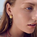 Meena Earrings Forgylt-Sølv Sterling 925 Onesize