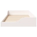  Gulvbedramme Hvit 90 x 190 cm Massiv furu tre