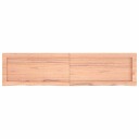 vidaXL Vegghylle lysebrun 120x30x4 cm behandlet heltre eik
