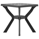 vidaXL Bistrobord antrasitt 70x70x72 cm plast