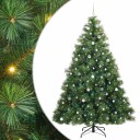  Kunstig juletre med 300 LED med stativ grønn 240 cm PE og PVC