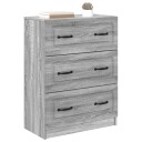 vidaXL Skuffeskap Grå sonoma 66 x 34,5 x 87 cm Konstruert tre