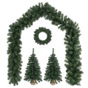 vidaXL Mini juletresett 45 cm PVC Grønn