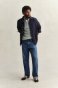 GANT Micro Textured Cotton Half Zip   Green   XXXL