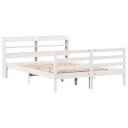  Sengeramme med hodegavl hvit 150x200 cm heltre furu 3306648