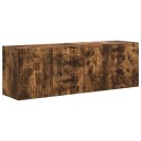  TV Veggskap 2 pcs Røkt eik 59,5 x 31 x 40 cm Konstruert tre