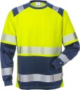 Fristads T-Shirt Lång Ärm 7457 Thv Klass 2 Varselgul/marinblå 4xl