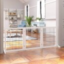 Northio Hundeport Furu Hvit 185X36X71 cm