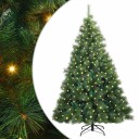  Kunstig juletre med 300 LED med stativ grønn 180 cm PE og PVC