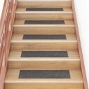 vidaXL Selvklebende trappematter 15 stk 76x20 cm gråbrun