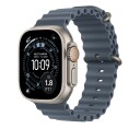 Apple 49/46 mm Anchor Blue Ocean Band Extension   Natural Titanium Finish