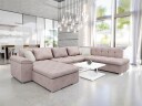 Dynir Sovesofa med sjeselong og sjeselong 5 seter   Rosa