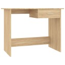 vidaXL Skrivebord sonoma eik 100x50x76 cm sponplate