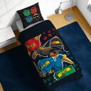Licens LEGO Ninjago sengetøy   100% bomull   Barnesengetøy 140x200 cm   Svart LEGO sengetøy