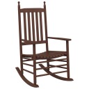  Gyngestol med sammenleggbart bord brun heltre poppeltre 3281256