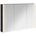  Baderomsspeilskap Svart Eik 103,5 x 15,5 x 70 cm Konstruert tre