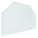 vidaXL Peisglassplate Gjennomsiktig 80 x 50 cm Glass