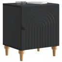  Nattbordskap Svart 43 x 34,5 x 50 cm Konstruert tre
