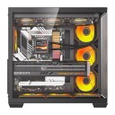 Darkflash C280 Kabinett 7 Fans svart C280 BLK +7F