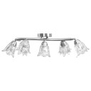 vidaXL Taklampe gjennomsiktige glasskjermer for 5 E14 lyspærer tulipan