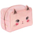 Konges Sløjd Veske - Katt - 18 cm - Cerise Glitter Rosa