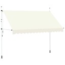 vidaXL Manuell uttrekkbar markise 350 cm kremhvit