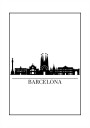 Barcelona Skyline Plakat Plakat / 40x50cm