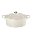 Le Creuset  Rund støpejernsgryte 5,3L/26 cm meringue