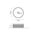 Bathco Wadi Rund Porselens Rustik Svart KO-00464