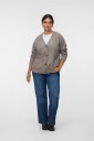 Vero Moda Curve   Kardigan vmcBoom LS V neck Button   Grå
