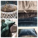 Mille Moi Putetrekk Shiny Velvet Grey Blue 50x50